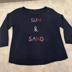 Talbots Navy Sweater Sun & Sand